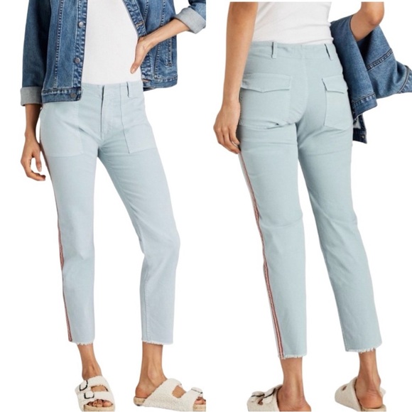 NILI LOTAN Jenna Pants Straight Leg Blue Red Tape Academia Old Money Size 4 - Picture 1 of 14
